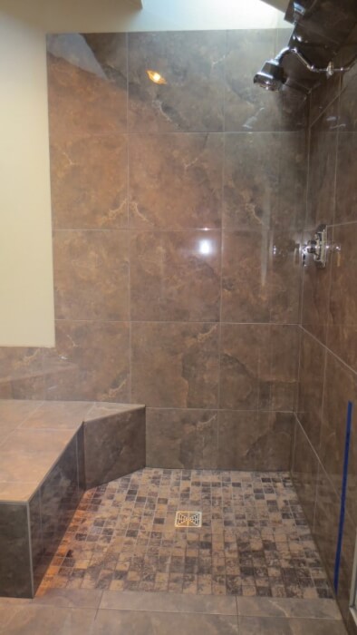 curbless issaquah shower in Klahanie neighborhood tile master bathroom remodel