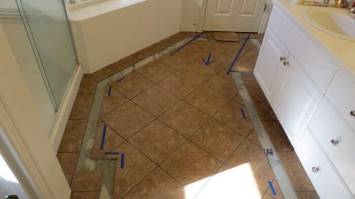 Sammamish homeowners access was always considered during tile floor construction