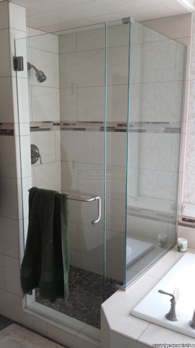 frameless shower glass enclosure