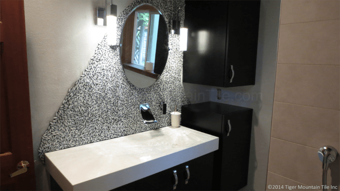 custom bathroom vanity, concrete 